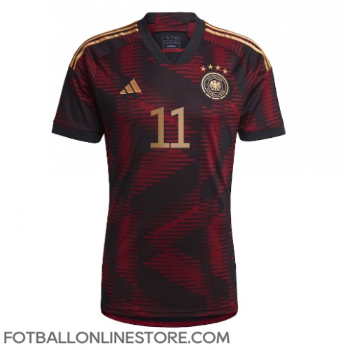 Billige Tyskland Mario Gotze #11 Bortetrøye VM 2022 Kortermet